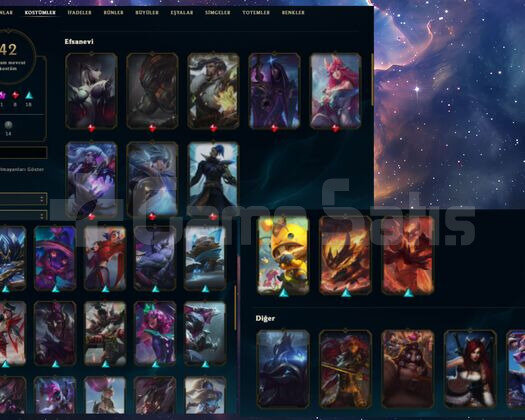 2017 KURULUM 42 SKIN 71 HERO MAINLEMELIK HESAP