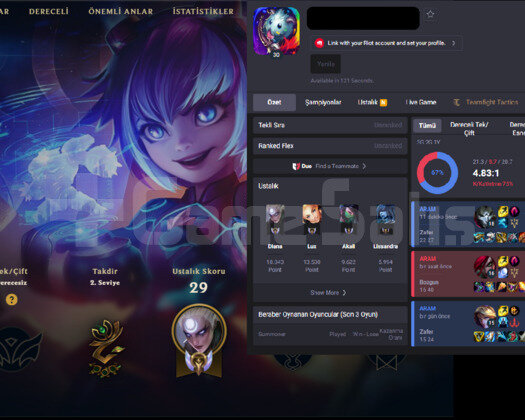 EUW 30 LVL UNRANKED HANDMADE LOL HESABI