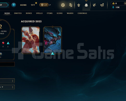 TR Unranked | 2 Kostüm - 23 Hero |LoL Hesap