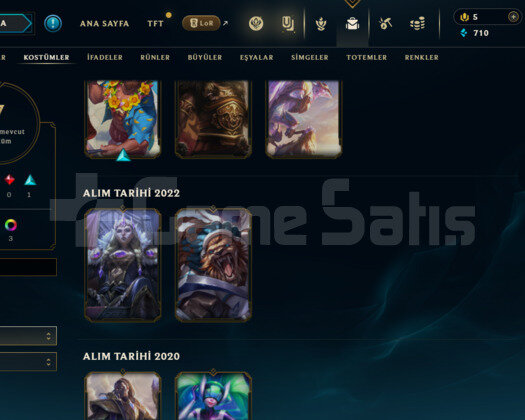 EUW UNRANKED 62 LV 7 KOSTÜM GANİMETİ ÇOK DOLU
