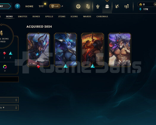 EUW Unranked | 4 Kostüm - 17K Mö | LoL Hesap