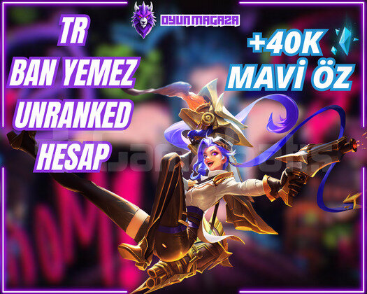 TR BAN YEMEZ UNRANKED HESAP | 40K MÖ + GARANTİ