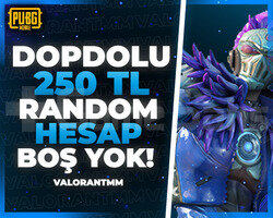 |DOPDOLU| 250TL PUBG RANDOM HESAP ULTRAVİP++