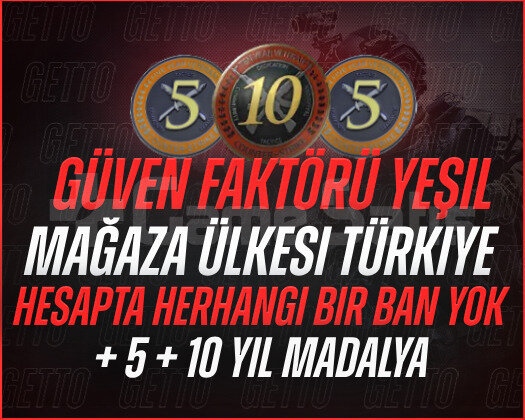 10 + 5 YIL TECRÜBE JETONLU MAĞAZA TR CS2 HESAP
