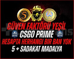 CS2 Prime | 3 Madalya | Yeşil Faktör + Garanti