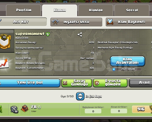 18 SEVİYE KLAN