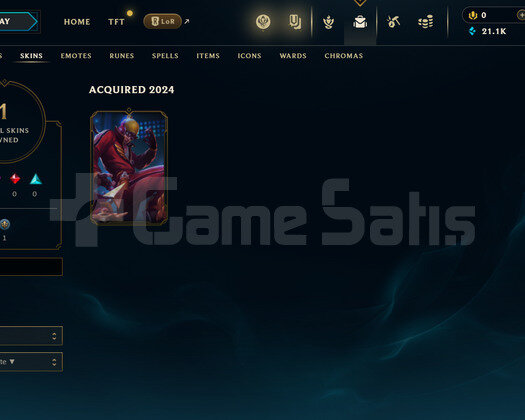 EUW Unranked | 1 Kostüm - 21K Mö | LoL Hesap