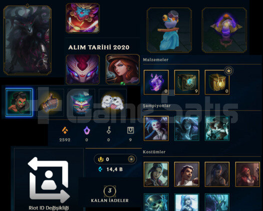 2020 KURULUM UNRANKED HANDMADE LOL HESABI