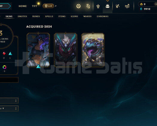 EUW Unranked | 3 Kostüm - 30 Hero | LoL Hesap