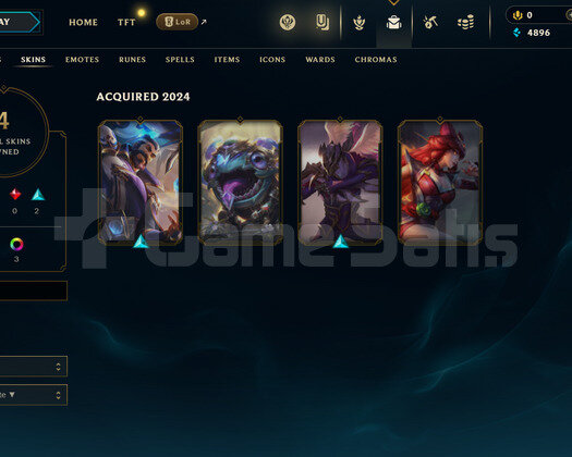 EUW Unranked | 4 Kostüm - 25 Hero | LoL Hesap