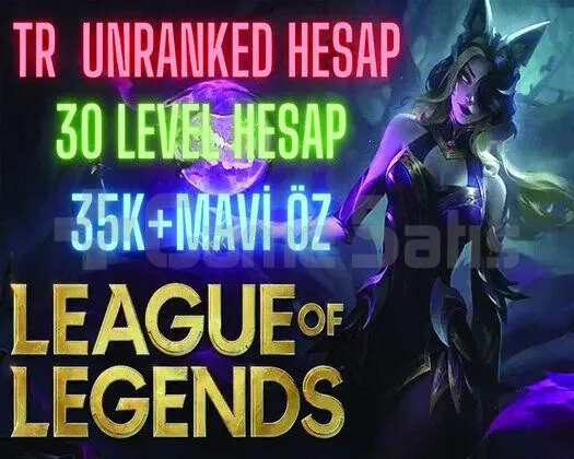 BAN YEMEZ EUW  30+LEVEL 40K-70K BE UNRANKED HESAP