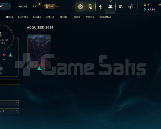 EUW Unranked | 1 Kostüm - 13K Mö | LoL Hesap