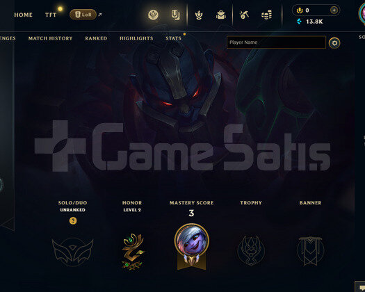 EUW Unranked | 1 Kostüm - 13K Mö | LoL Hesap