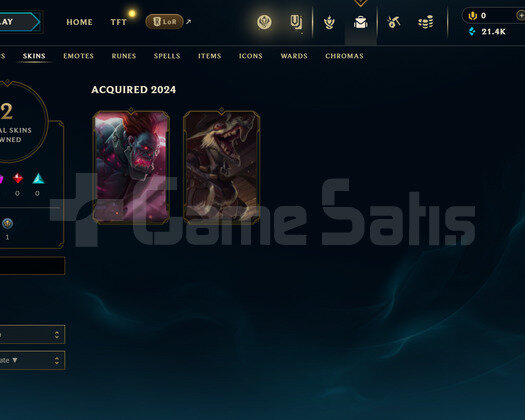 EUW Unranked | 2 Kostüm - 21K Mö | LoL Hesap