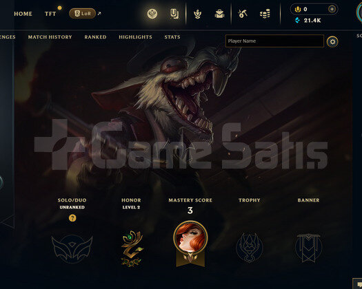 EUW Unranked | 2 Kostüm - 21K Mö | LoL Hesap