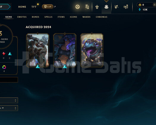 EUW Geçen Sezon Plat | 3 Kostüm - 13K Mö | LoL