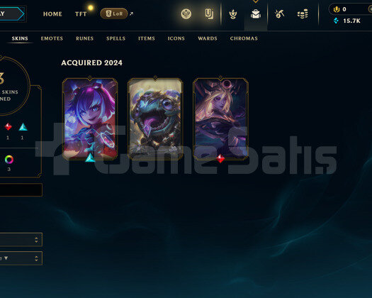 EUW Unranked | 3 Kostüm - 15K Mö | LoL Hesap