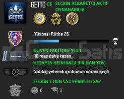 CS2 Prime | 3 Madalya | Yeşil Faktör + Garanti