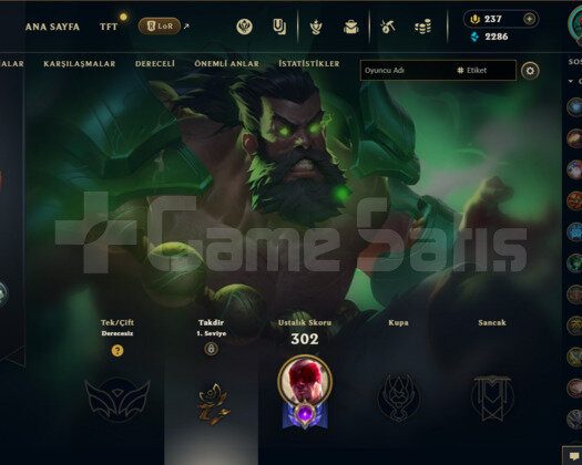 TR 83 LEVEL 159 HERO 102 KOSTÜM MAİNLİK UNRANKED