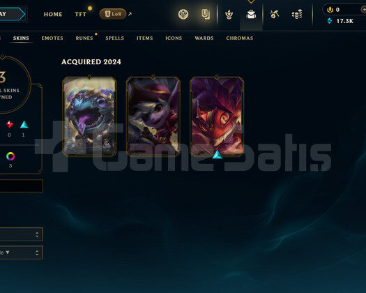 EUW Unranked | 3 Kostüm - 17K Mö | LoL Hesap