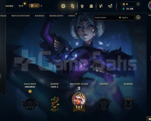EUW Unranked | 1 Kostüm - 31K Mö | LoL Hesap