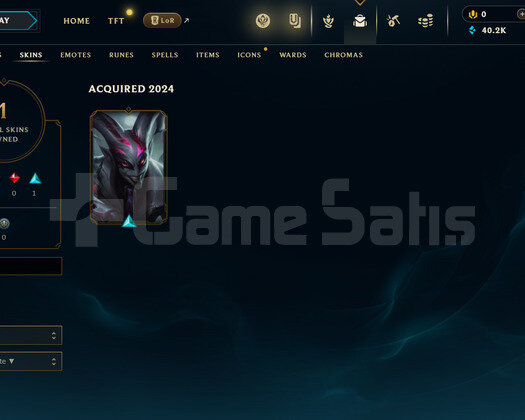 EUW Geçen Sezon Plat | 1 Kostüm - 40K Mö | LoL