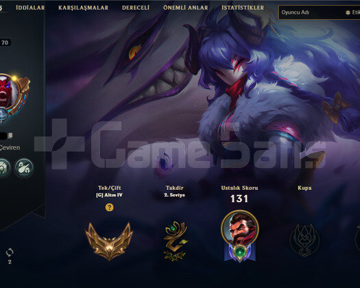 26 SKIN 63 HERO GOLD4 HANDMADE HESAP