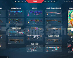 44 skinli 5 vandallı 3 phantomlu 3 bıçaklı 7500 vp