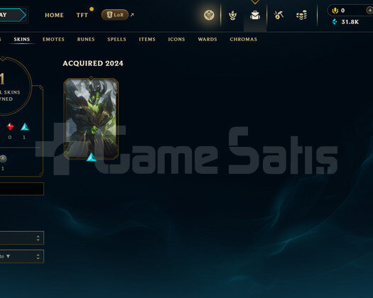 EUW Unranked | 1 Kostüm - 31K Mö | LoL Hesap