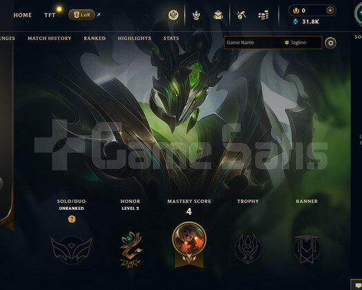 EUW Unranked | 1 Kostüm - 31K Mö | LoL Hesap
