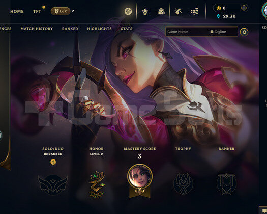 EUW Unranked | 1 Kostüm - 29K Mö | LoL Hesap