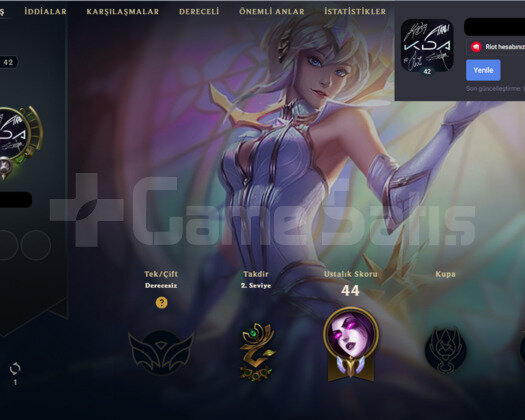2016 KURULUM 4033 RP DOLU SKINLI BR LOL HESABI