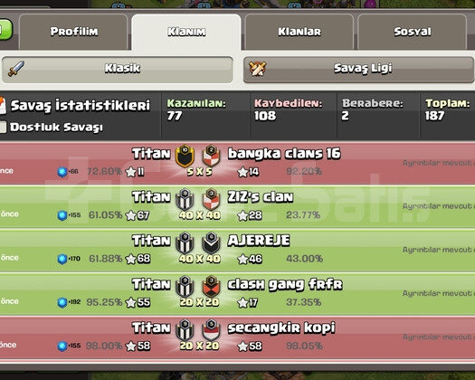 10 SEVİYE KLAN 6 SEVİYE BAŞKENT