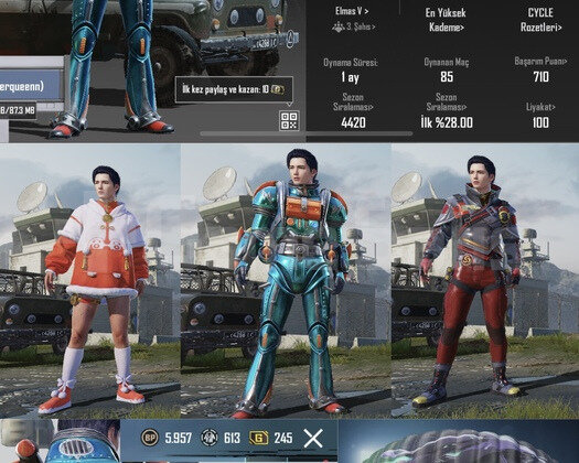 Pubg Kostümlü Elmas Hesap