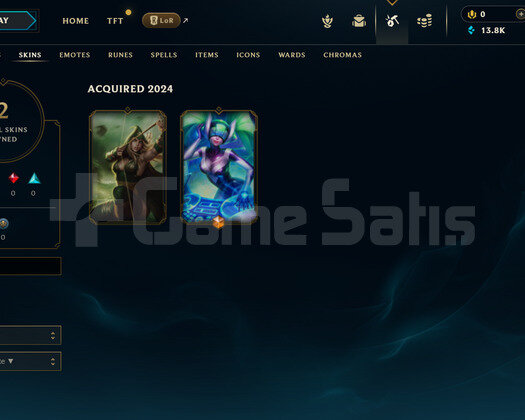 TR Geçen Sezon Plat | 2 Kostüm - 13K Mö | LoL