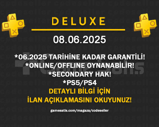 PS+ DELUXE | PS5/PS4 | 08.06.25 GARANTİ