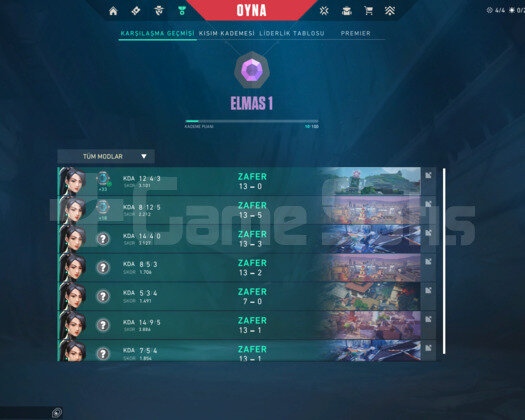 Dia 1 Yüksek MMR Fresh Account