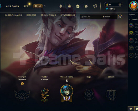 TR UNRANKED S12 HESABI GANİMETİ DOLU 7K MÖ
