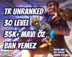 BAN YEMEZ! TR 35K+ MAVİ ÖZ VIP 30 LEVEL UNRANKED
