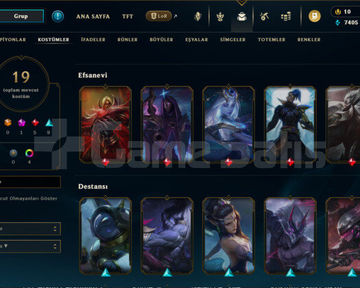 Plat 2 +30Lp 19 Skin 5Efsanevi 9 Destansı