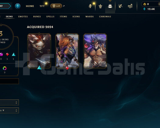 TR Unranked | 3 Kostüm - 12K Mö | LoL Hesap