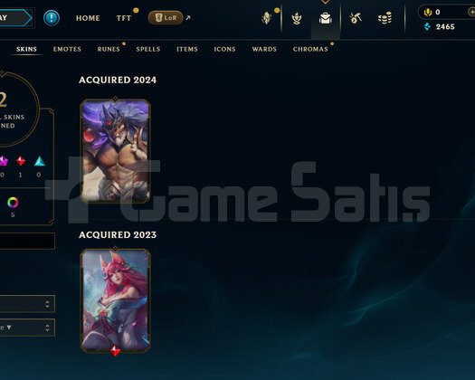 TR Unranked | 2 Kostüm - 25 Hero |LoL Hesap