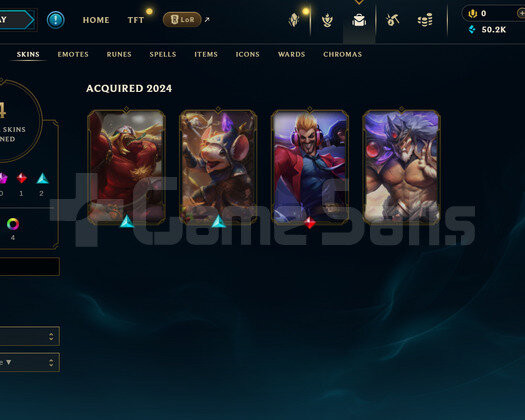 TR Unranked | 4 Kostüm - 50K Mö | LoL Hesap