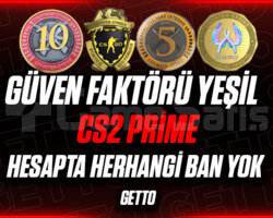 CS2 Prime | 4 Madalya | Yeşil Faktör + Garanti