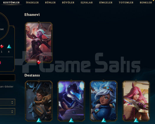 TR Unranked | 10 Kostüm - 34 Hero | LoL Hesap