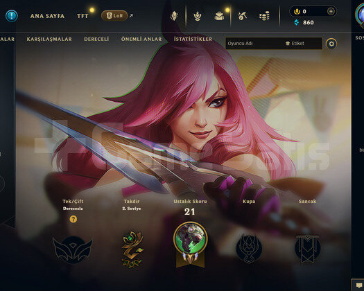 TR Unranked | 10 Kostüm - 34 Hero | LoL Hesap