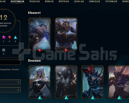 2018 KURULUM 12 SKIN 27 HERO UNRANKED HANDMADE ACC