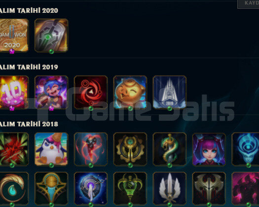 2018 KURULUM 12 SKIN 27 HERO UNRANKED HANDMADE ACC