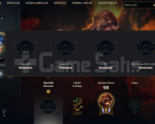 2018 KURULUM 12 SKIN 27 HERO UNRANKED HANDMADE ACC