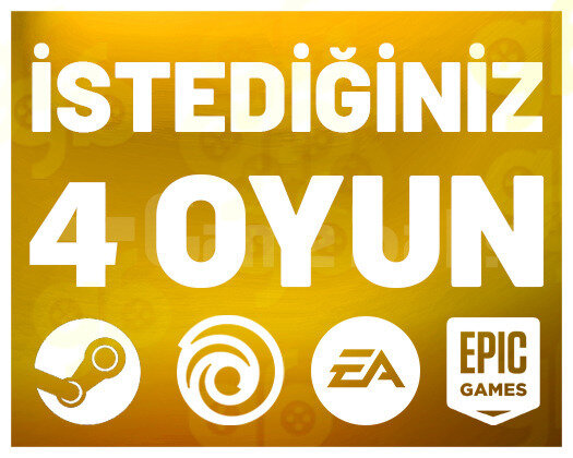 İstediğiniz 4 Oyun +Garanti